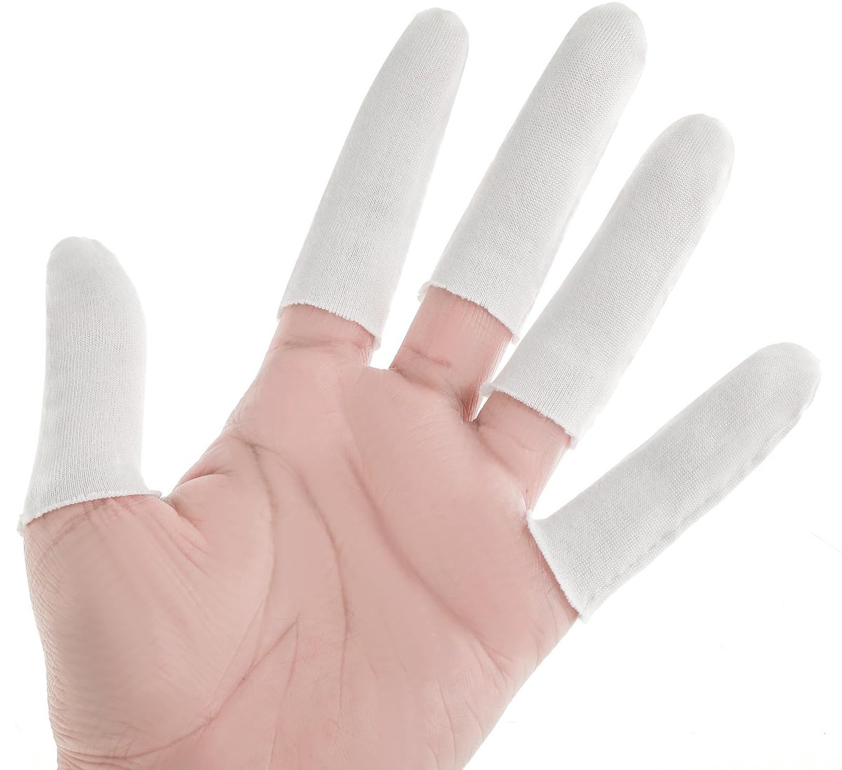Pack van 100 Katoenen Vinger Cots - Beschermende Vingerhoedjes voor Wonden en Zweet