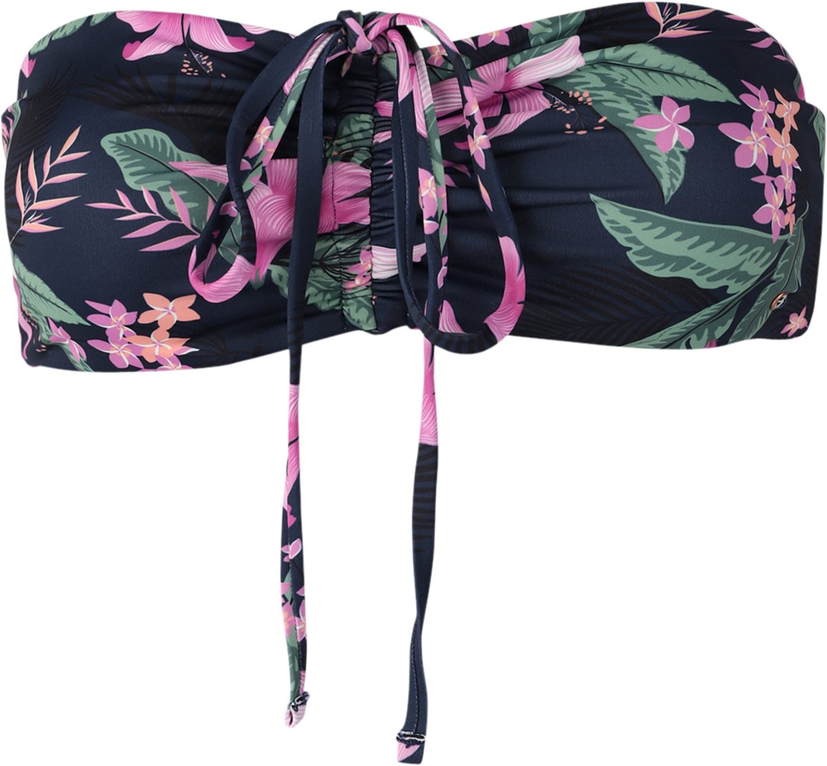 Brunotti Suus-Tropicana Bikini Topje Indigo Dames Bandeau Bikini Top Uitneembare Vulling Multiway 44 Blauw