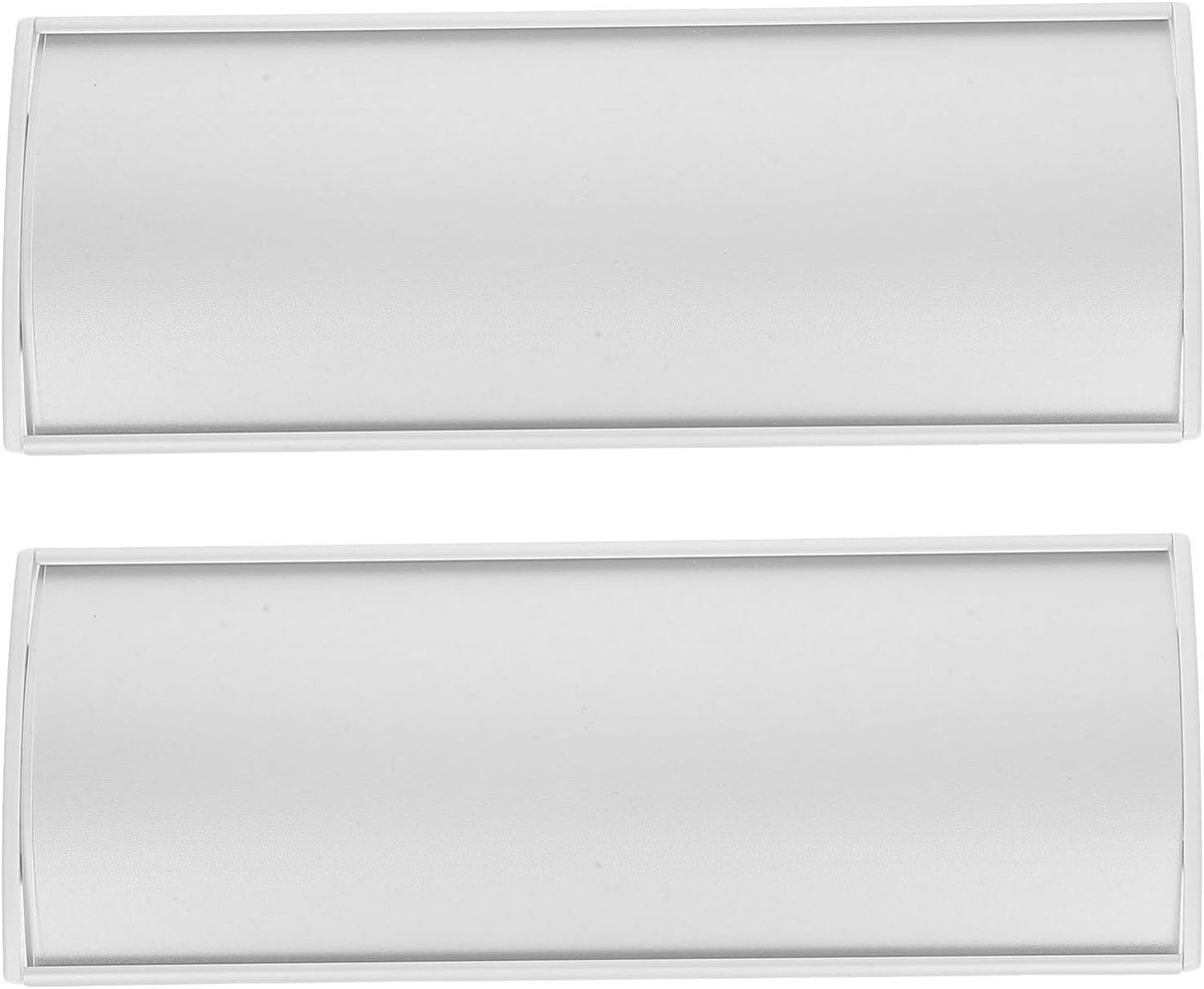 Aluminium Deurnaamplaatjes - Metalen Bordjes - Kantoor Thuis - Verstelbare Inhoud - 21x8CM - Zilver