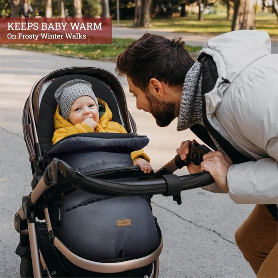 Universele Baby Voetenzak - Voetmuff Peuter - Wandelwagen Buggy - Water- Winddicht - 46x24x15 cm - Rood — afbeelding 3