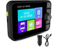 Digitale Radioadapter - DAB+ Ontvanger - Auto Muziek Speler - 2.4" LCD Scherm - 8.4 x 5.8 x 1.5 cm