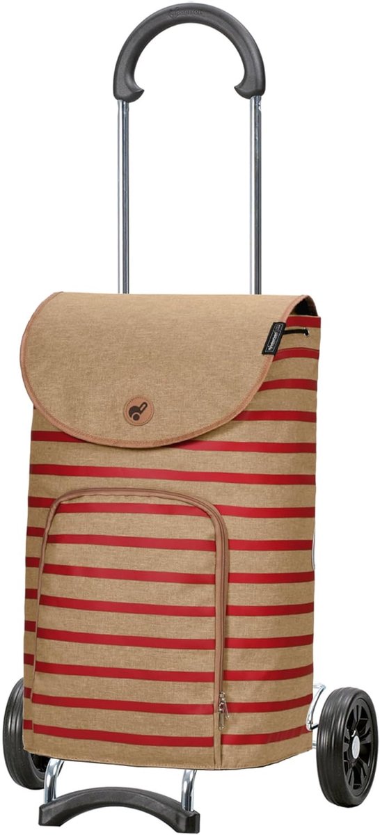 Boodschappentrolley - Winkelwagen - Boodschappen doen - Stille wielen - 47 L - Rood
