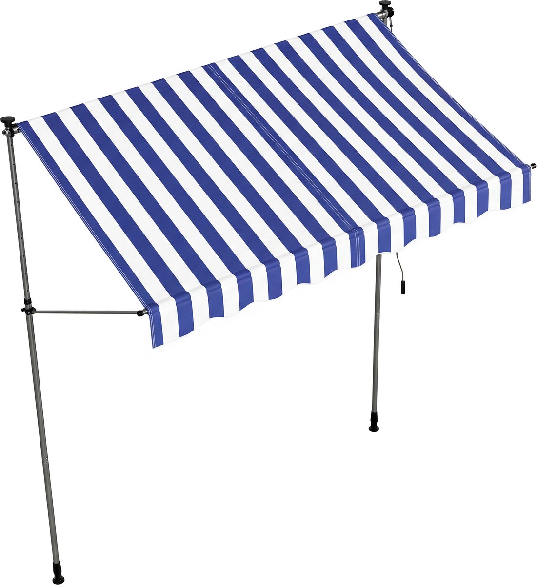 SONGMICS - Zonnescherm - Verstelbare Balkonmarkies met Handmatige Sluiting - Voor Terras en Tuin