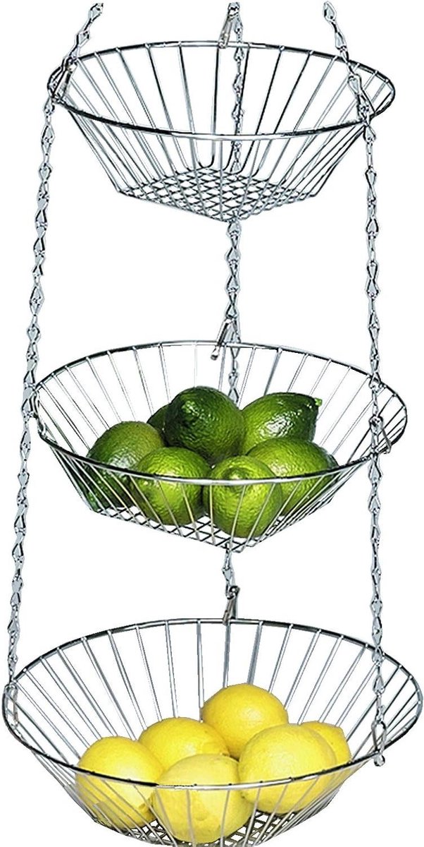Hangmand Set - Opbergmanden - Kantoor Ordenen - 3-delig - Chroom