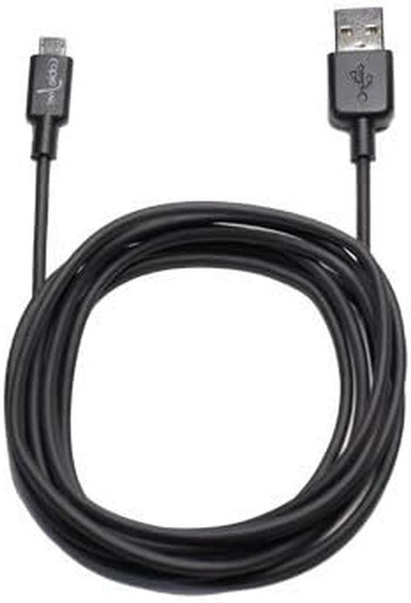 USB Micro Kabel - Oplaadkabel Datakabel - Apparaten Laden - Extra Lange Lengte - 2 Meter - Zwart