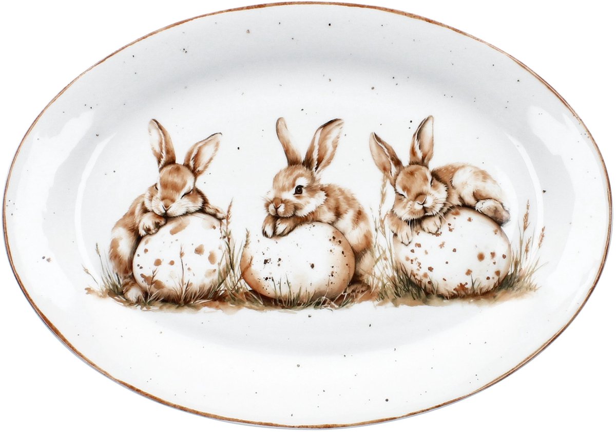 Bunny Bord ovaal van porselein – 428636
