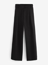 Next - Dames - Petite broek met elastische achterzijde en wijde pijpen - Petite - Zwart