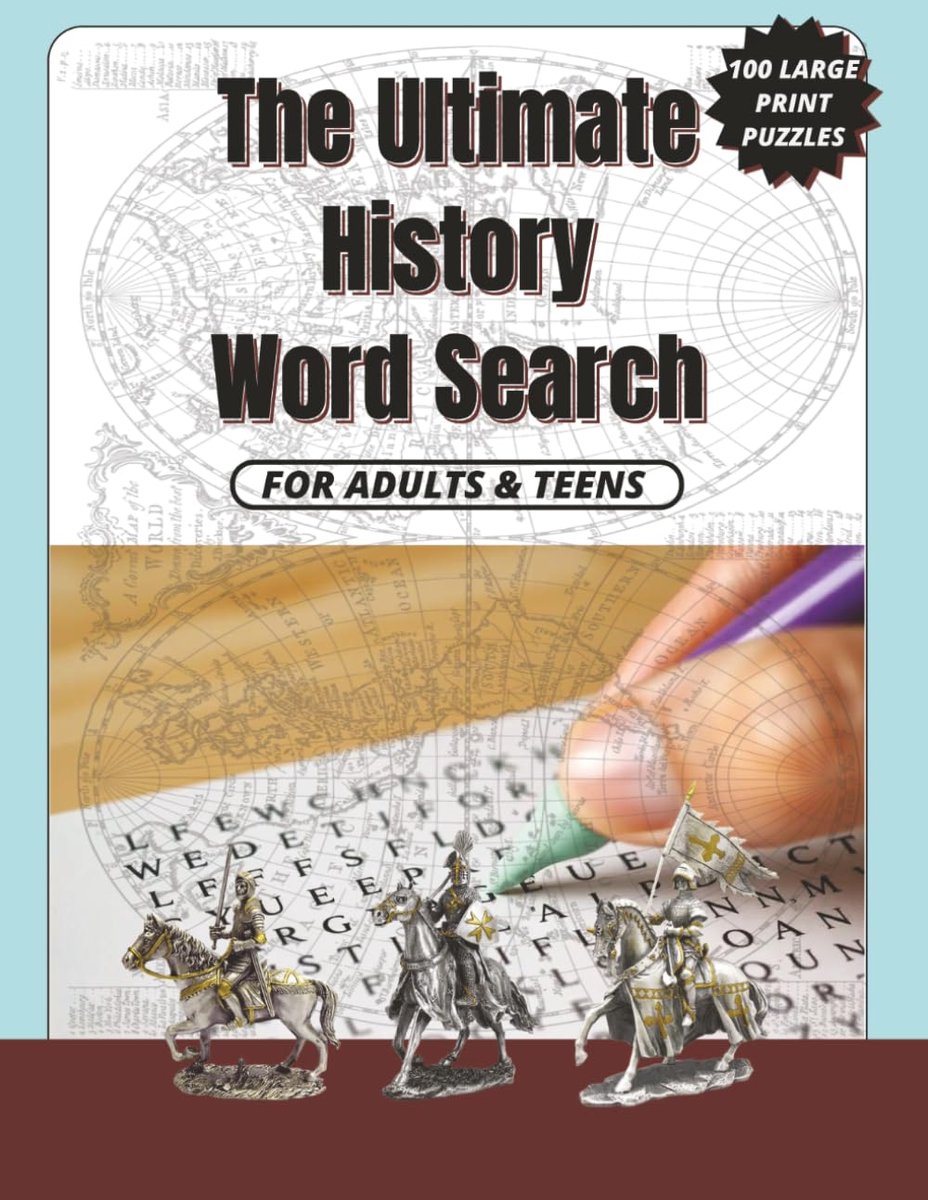 Geschiedenis Woord Zoek - Puzzelboek - Ontspannen Hersenen - Groot Lettertype - 21.59 x 27.94 cm