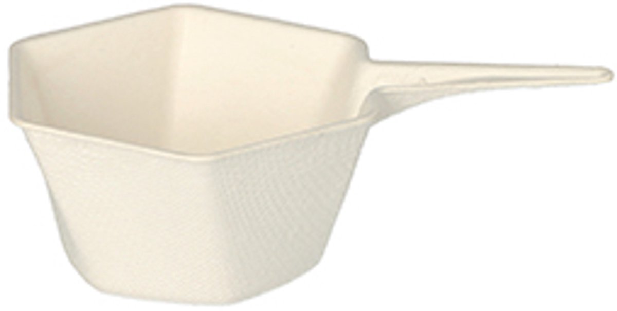 10x 50 Fingerfood - Schaaltjes Suikerriet pure 25 ml 3 cm x 95 cm x 63 cm wit Hexagon