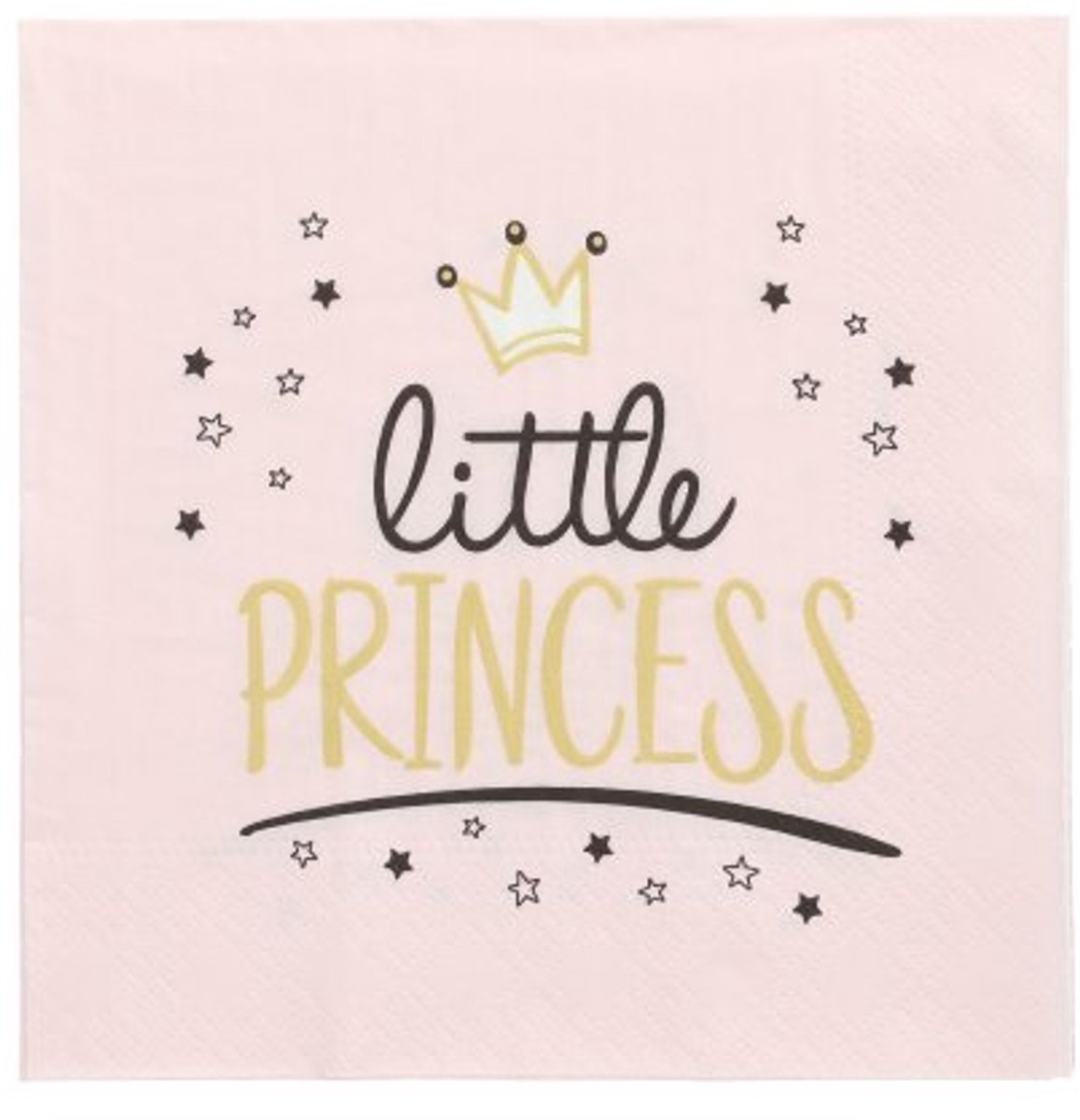 10x 20 Servetten 3-laags 1/4 vouw 33 cm x 33 cm Little Princess