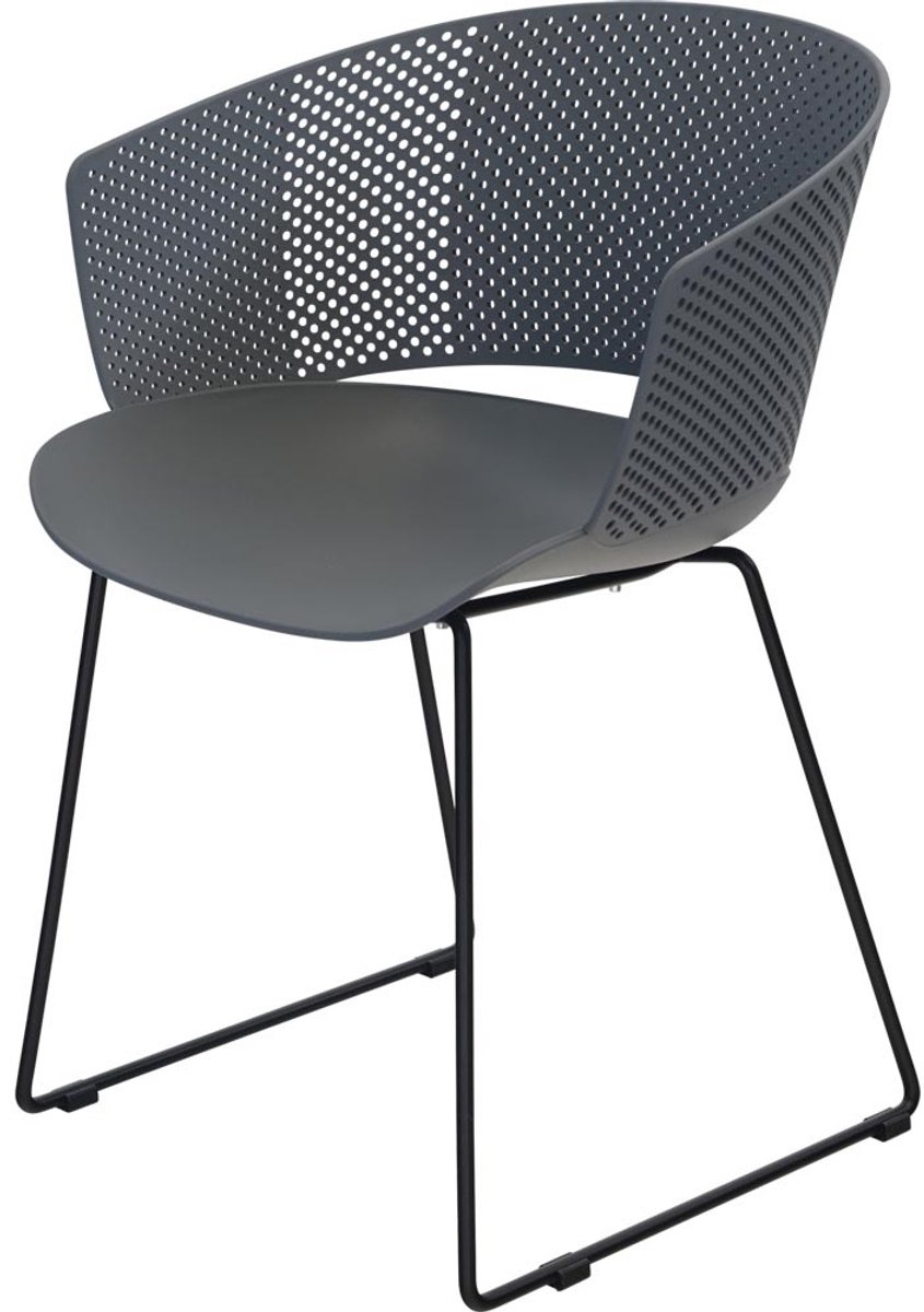 Lesli Living - Bistrostoel Orly - Grijs - 58,5x45,5∕53x79cm - Set van 4