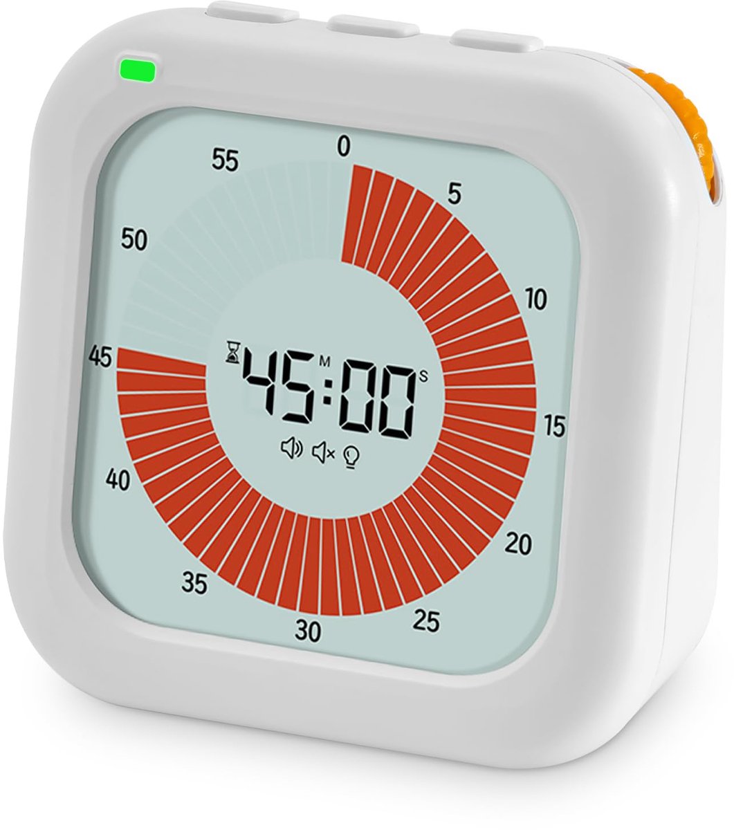 Namajunas - Pomodoro timer voor kinderen en Volwassenen - Kookwekker digitaal - Akoestische en lichtgevende herinnering - Tijdmanagement tools voor ADHD, klaslokaal, huisonderwijs, leren