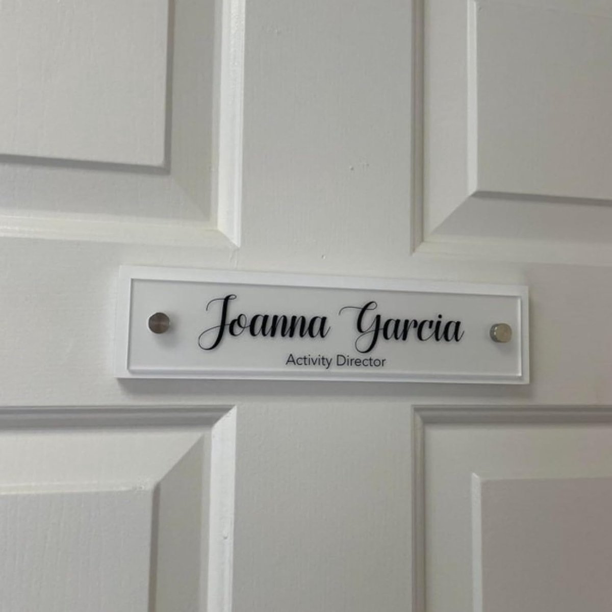 Naamplaat Hout Acryl - Gepersonaliseerd Bord - Kantoor Decoratie - Handgemaakt Design - 30cm x 9cm - Meerkleurig