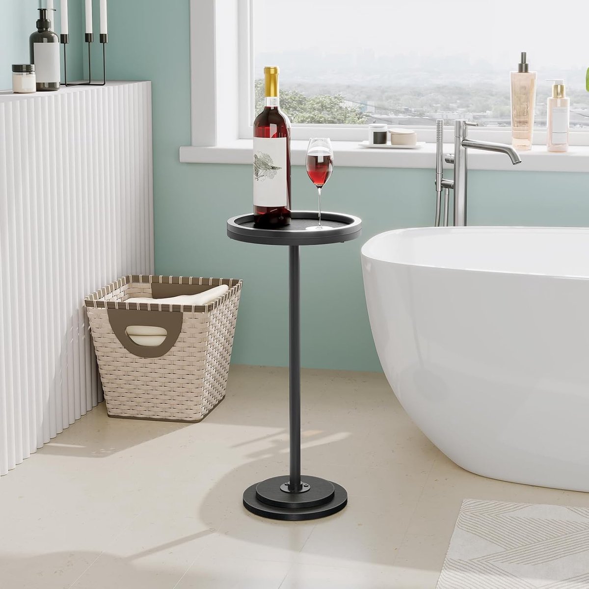 Luxe Bijzettafel – Zwart – 30 cm – Industrohome