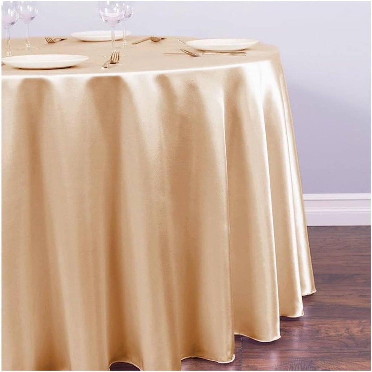 Ronde Tafelkleed 180 cm in Effen Kleur, Wasbaar en Kreukvrij, Perfect voor Bruiloften en Feesten, Vlekbescherming en Luxe Tafelbedekking voor Thuis en Restaurants