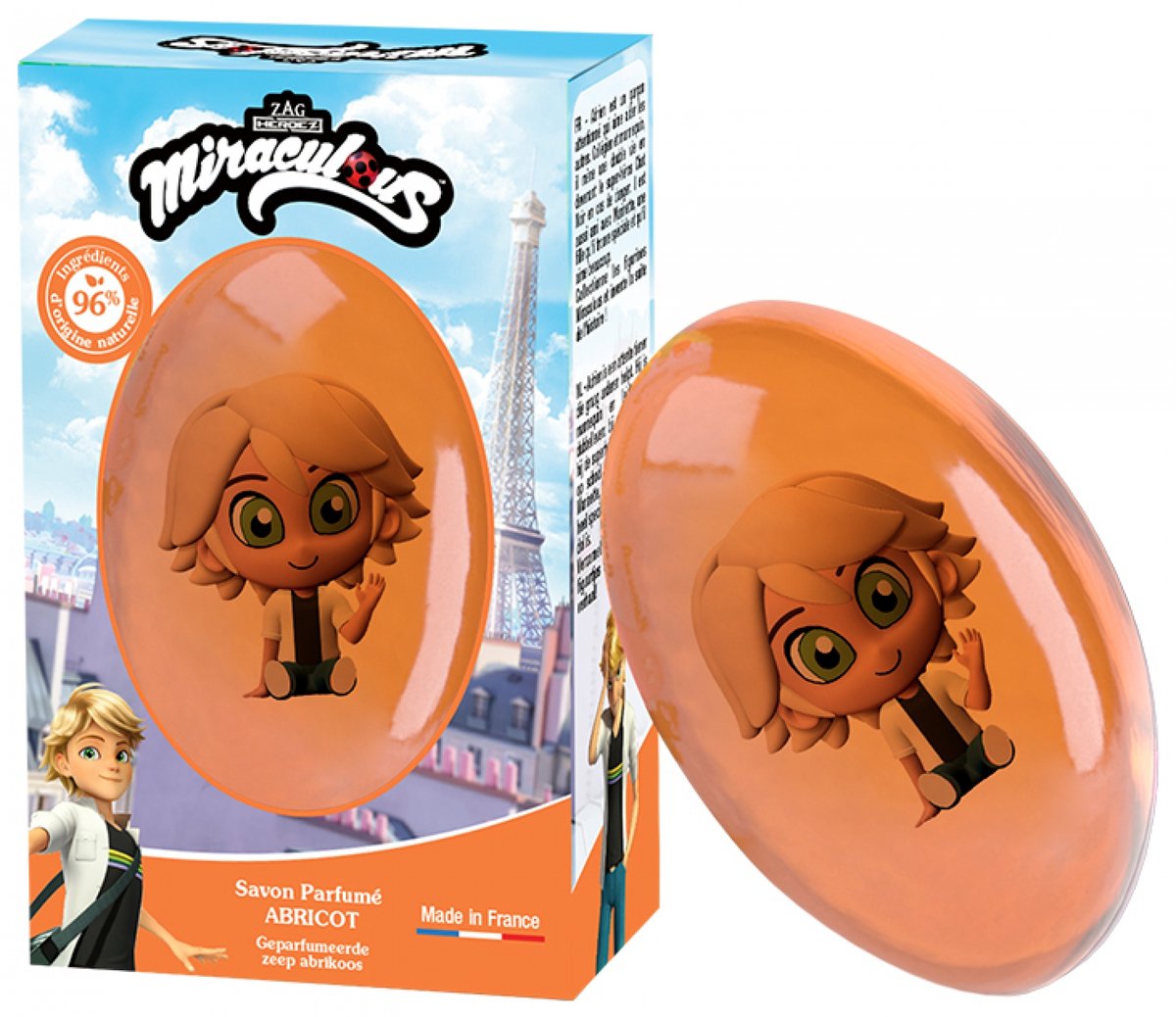 Le Comptoir du Bain Miraculous Geparfumeerde Zeep 75 g (Geur : Adrien Abrikoos)