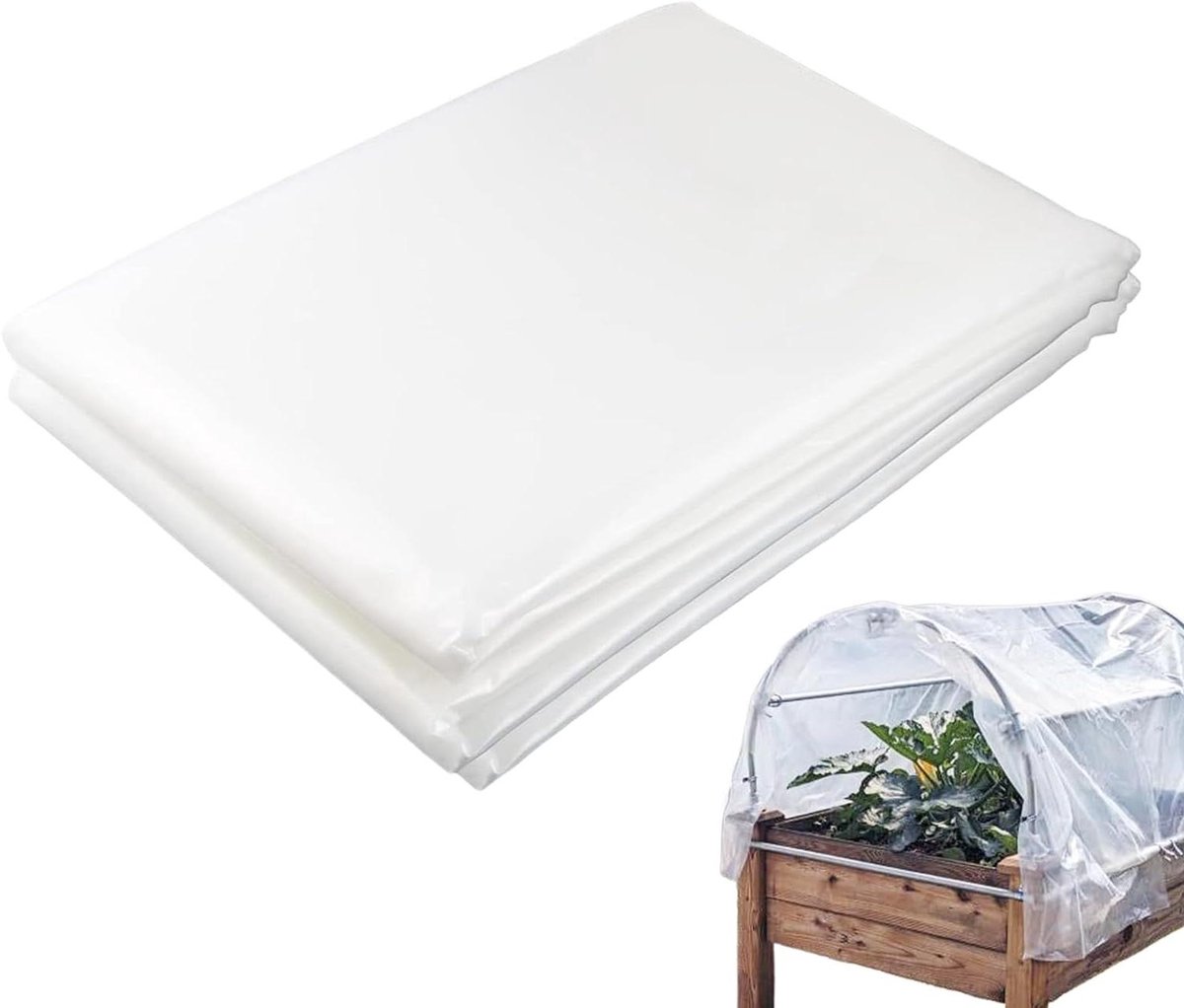 Kasfolie - Beschermingsfolie Kweekkas - Planten Beschermen - UV-bestendig Scheurvast - 10x13ft - Transparant