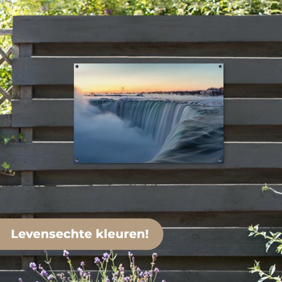 Sunset at Niagara Falls in North Amérique Garden Poster 90x60 cm - Toile de jardin / Peintures extérieur / Peintures d'extérieur (décoration de jardin)