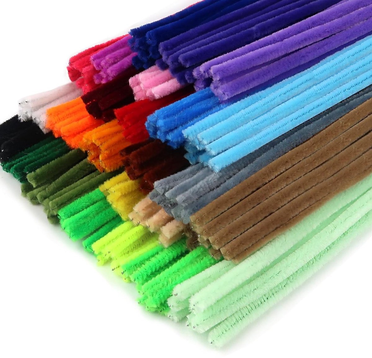 200 Stuks Kleurrijke Pijpenragers voor Chenille Knutselen, 30 cm, Creatieve Decoratie, DIY Projecten en Handgemaakte Kunstwerken in 25 Kleuren