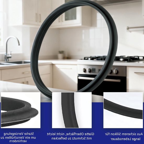 Afdichtring voor mengkom van Monsieur Cuisine, siliconen afdichtingsringenset met reinigingsborstel voor optimale prestaties en duurzaamheid van Merkloos — afbeelding 2