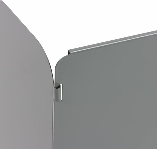 Metalen Windscherm - Spatbescherming Gasfornuis - Koken Onderweg - Verstelbaar en Inklapbaar - 320-600 mm - Grijs — afbeelding 2