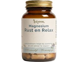 Laveen Magnesium Rust & Relax - Magnesium + Vitamine B Complex - 30 capsules - Vegan - 100% natuurlijk - 30 stuks