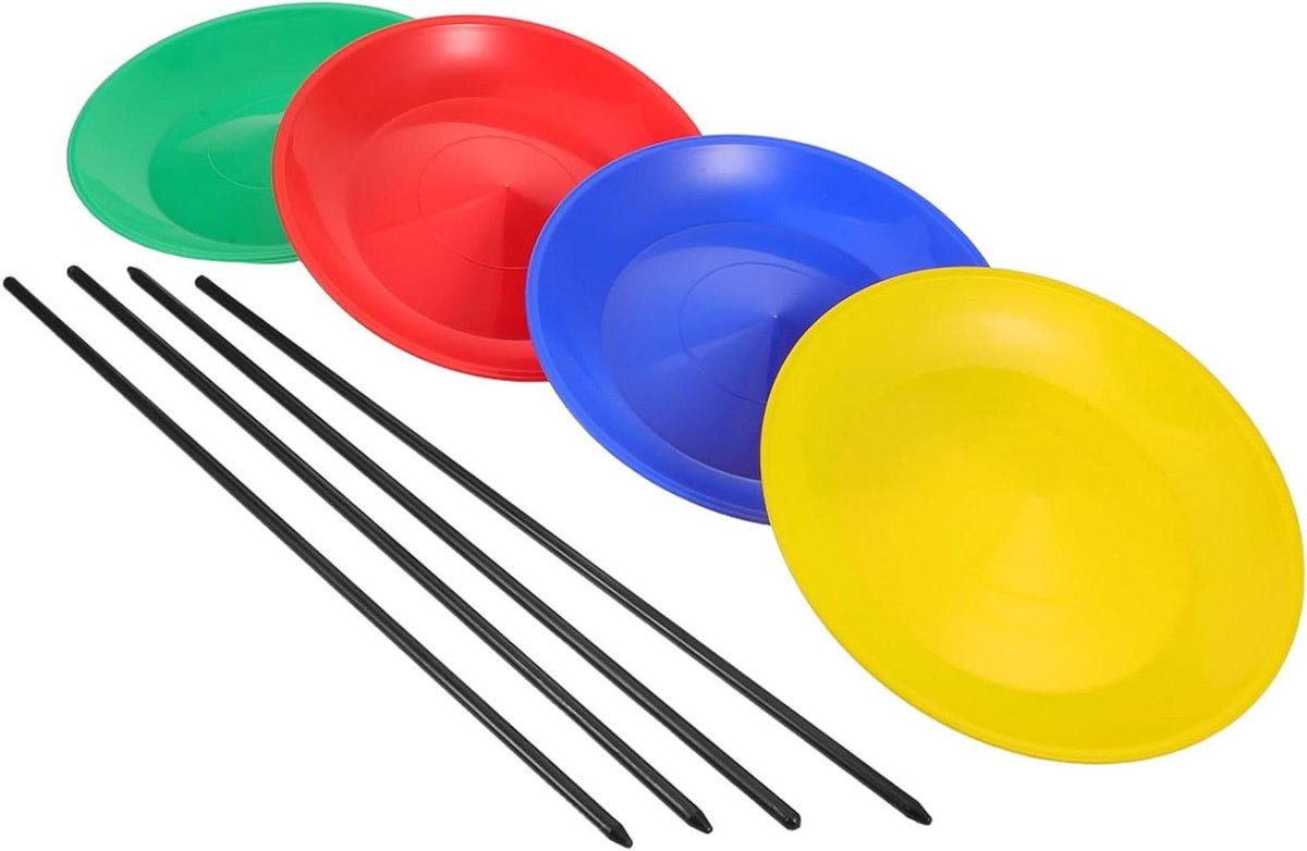 Jongleerplaten Set - Circus Speelgoed - Vaardigheidstraining - Duurzaam Kunststof - 23cm - Diverse Kleuren