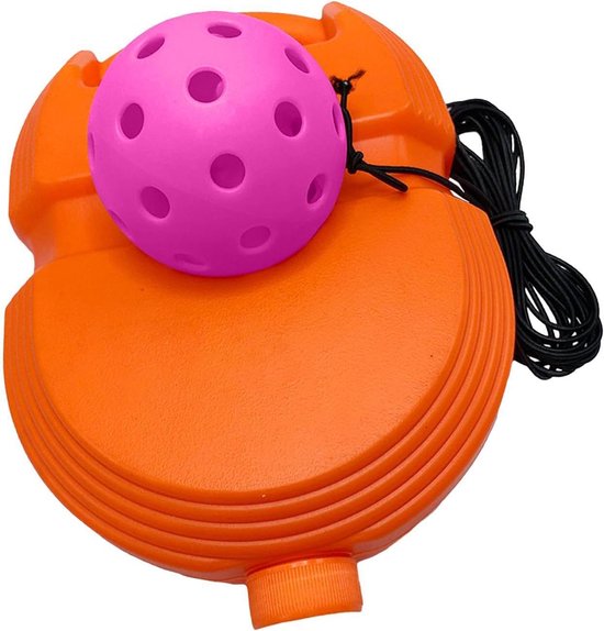 Trainingshulp Bal - Pickleball Set - Zelf Trainen - 40 Gaten Bal - 30 x 26 x 9 cm - Zwart — afbeelding 3