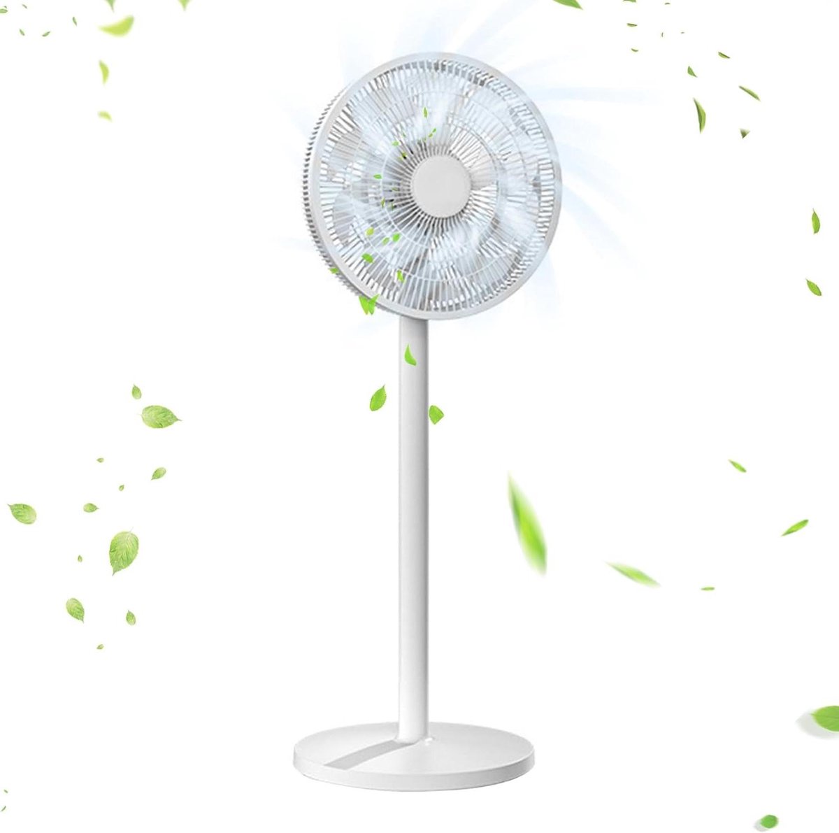 Staande Ventilator - Vloerventilator Stijlvol - Zomerse Koelte - Stil en Krachtig - Verstelbare Hoogte - Wit