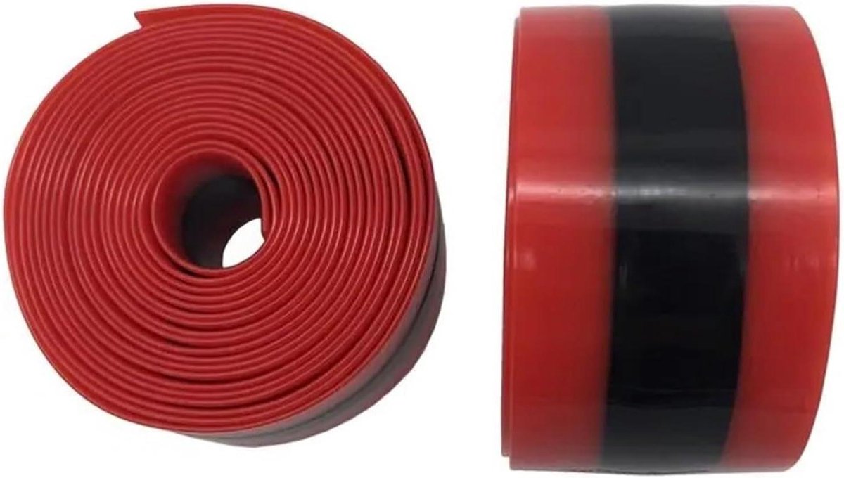 Velglinthouder Fiets - Anti-lektape Banden - Fietsband Beschermen - Duurzaam Taai Materiaal - 2 Stuks 34mm - Rood Zwart