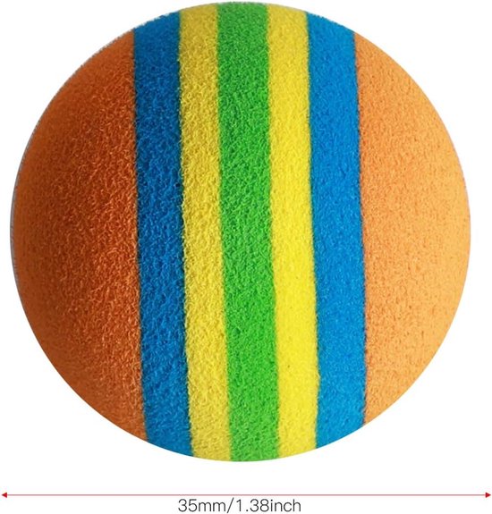 Golf Foam Ballen - Oefenballen - Indoor Oefenen - Lichtgewicht Slijtvast - 50 Stuks - Gestreepte Kleuren van GOLF — afbeelding 5