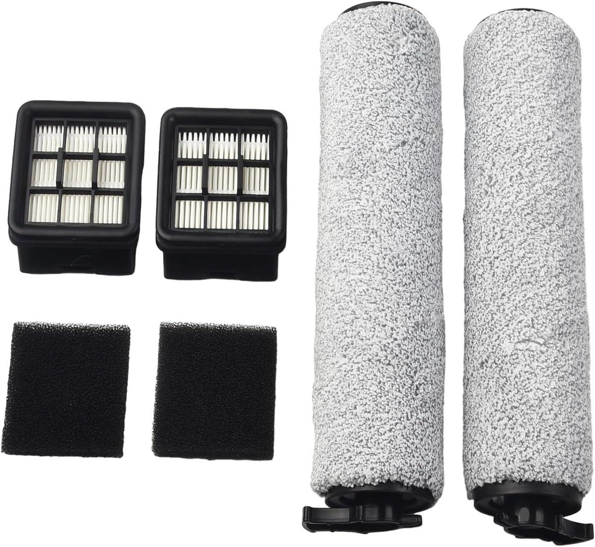 Reserve borstelkop - Stofzuigeronderdelen - Vloeren reinigen - Perfecte compatibiliteit - 2+2 Pack - Multicolor
