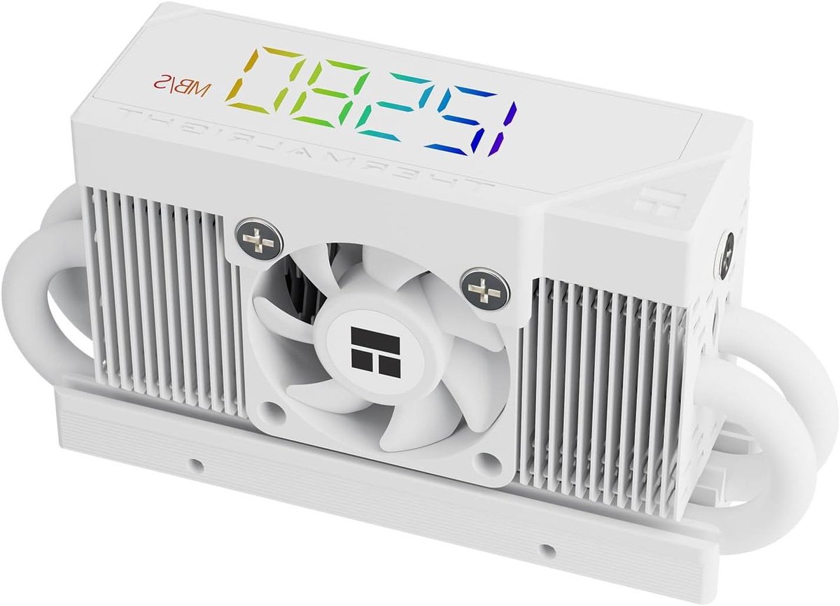 SSD Koeler - M.2 Koeler - Prestaties Verbeteren - Digitaal Display - 2280 Formaat - Wit