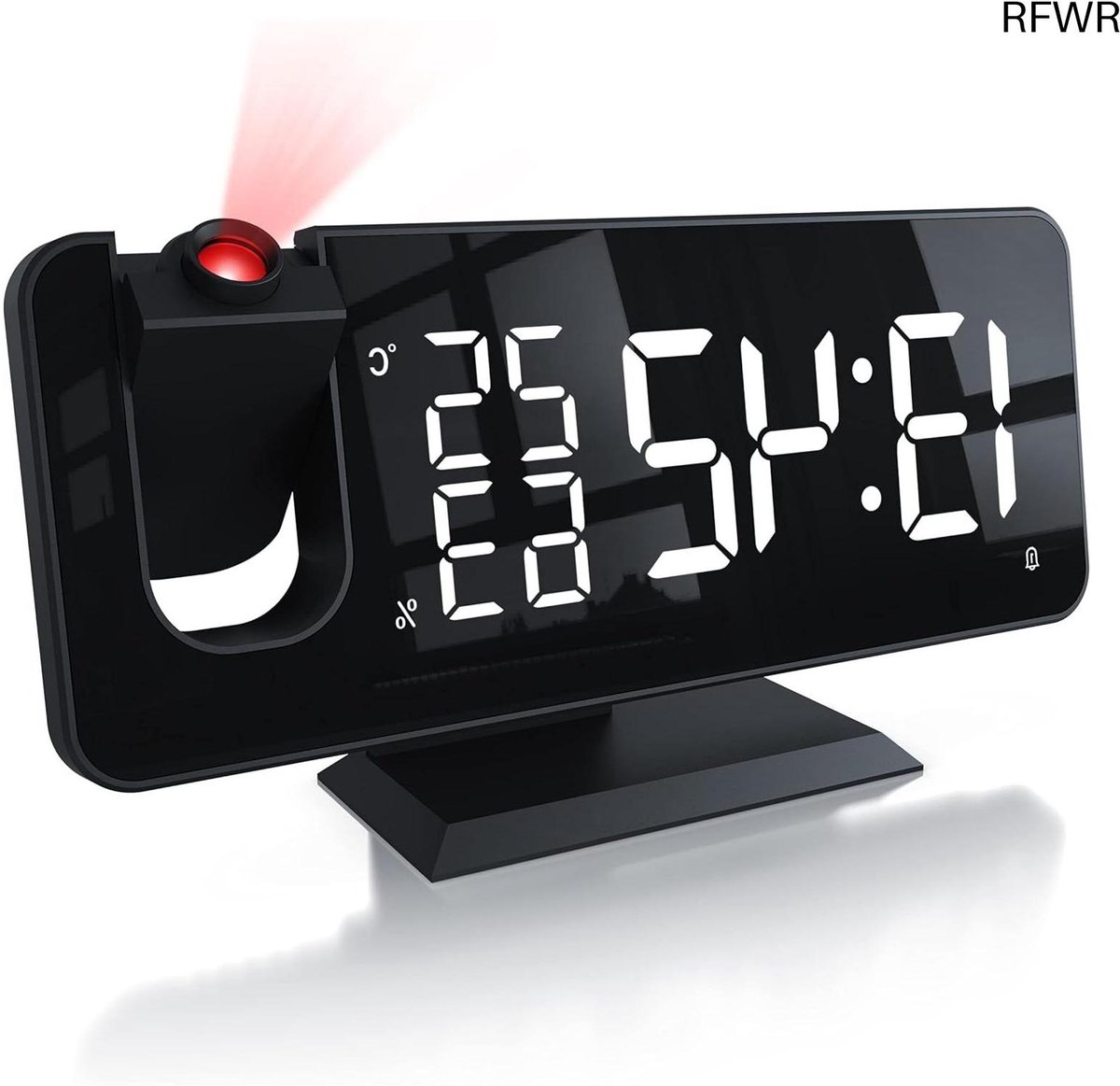 Wekkerradio met Alarm - Nachtwekker - Klokradio - Voeding