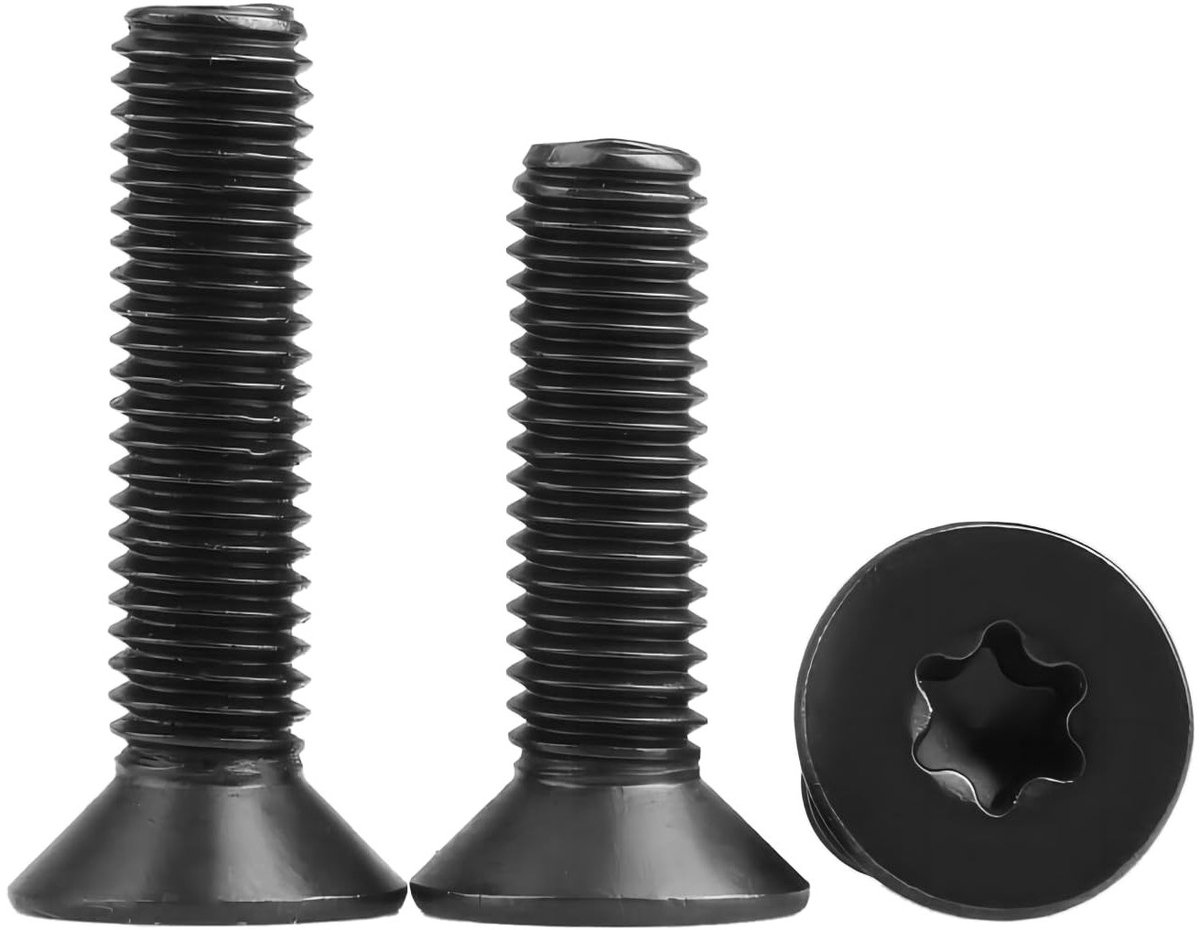 Countersunk Head Schroeven M4 x 10mm, Volledige Draad, Carbon Staal, 50 Stuks voor Bevestiging en Montage