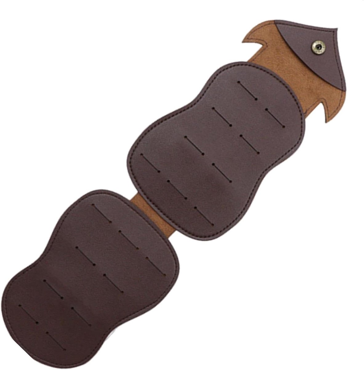 Plectrum etui - Opbergtas plectrums - Muziek maken - Uilendesign - 18 plectrums - Donkerbruin