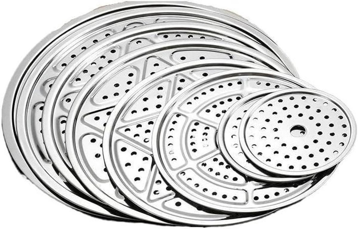 Stoomrek RVS - Kookrek Pan - Gezond Koken - Vaatwasserbestendig - 16 cm - Zilver