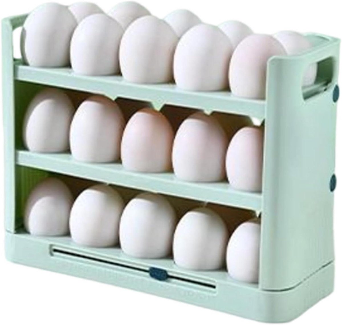 Eierorganizer - Eierhouder - Keuken Opbergen - Verticale Opslag - 30 Eieren - Groen