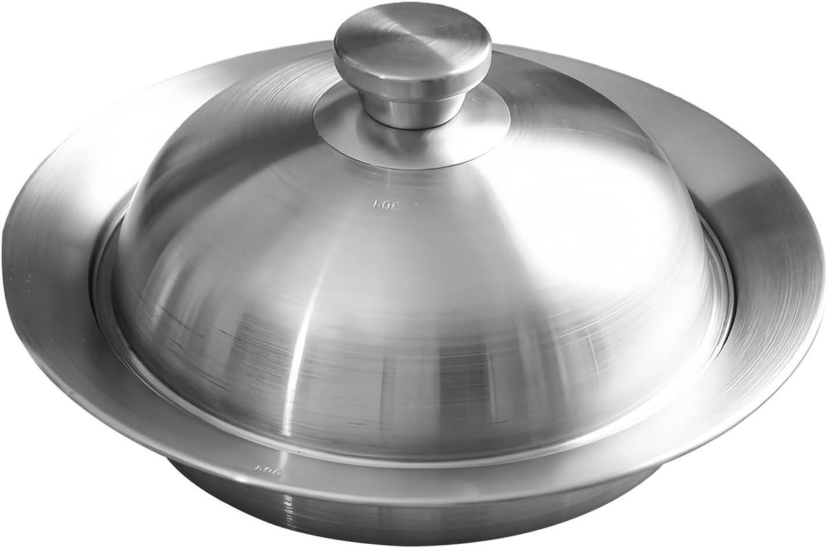 Stoominzet - Stoommand Pan - Gezond Koken - Gelijkmatige Warmte - 28 cm - Zilver