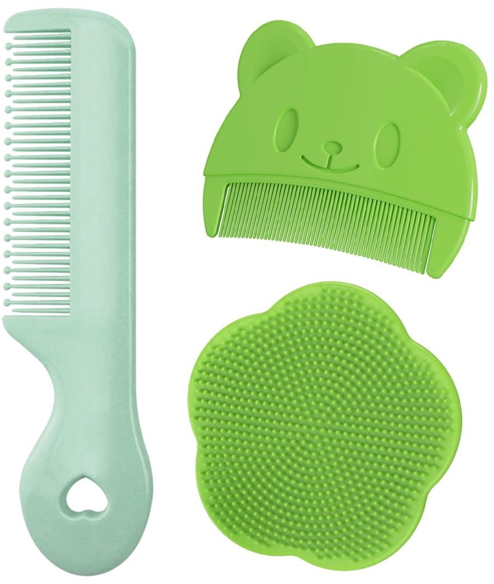 Dailygoods - Siliconen Borstel en Kam Set voor Babyverzorging