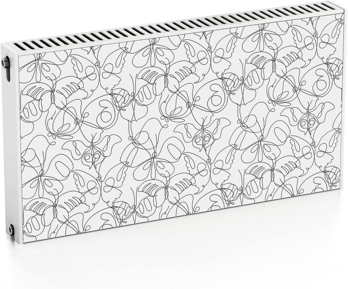 Radiator Magneetfolie - Decoratieve Afdekking - Interieur Verfraaien - Zelfklevend Patroon - 110x60 cm - Zwart