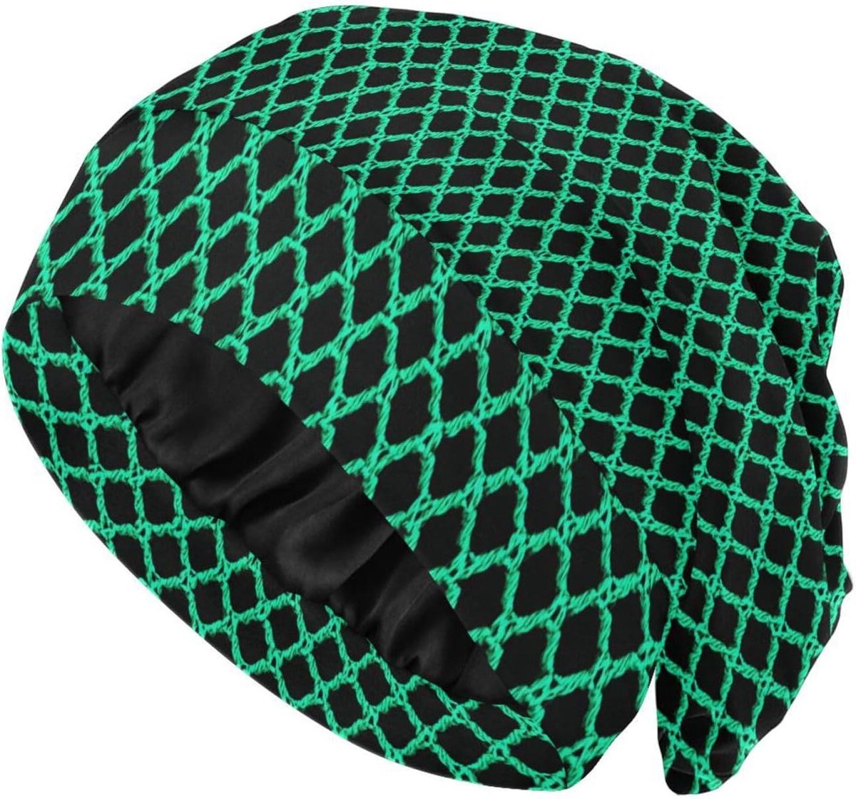 Satijnen Slaapmuts - Haar Cover - Bescherming Haar - Dubbellaags Ontwerp - Verstelbaar - Zwart
