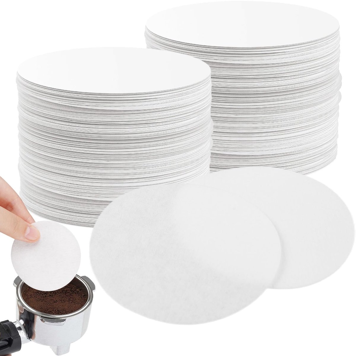 Dailygoods - 500 Stuks Ronde Koffiefilterpapier van 58 mm