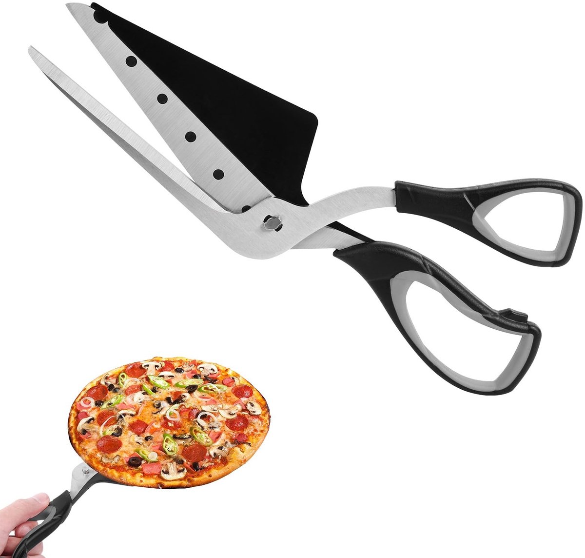 Dailygoods - 2-in-1 Keukenschaar en Spatel van Roestvrij Staal