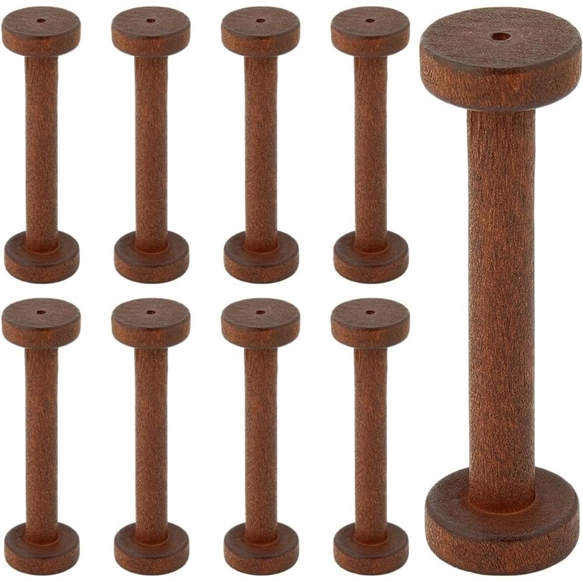 Dailygoods - 10 Stuks Houten Draad Spoelen voor Doe-Het-Zelf Projecten