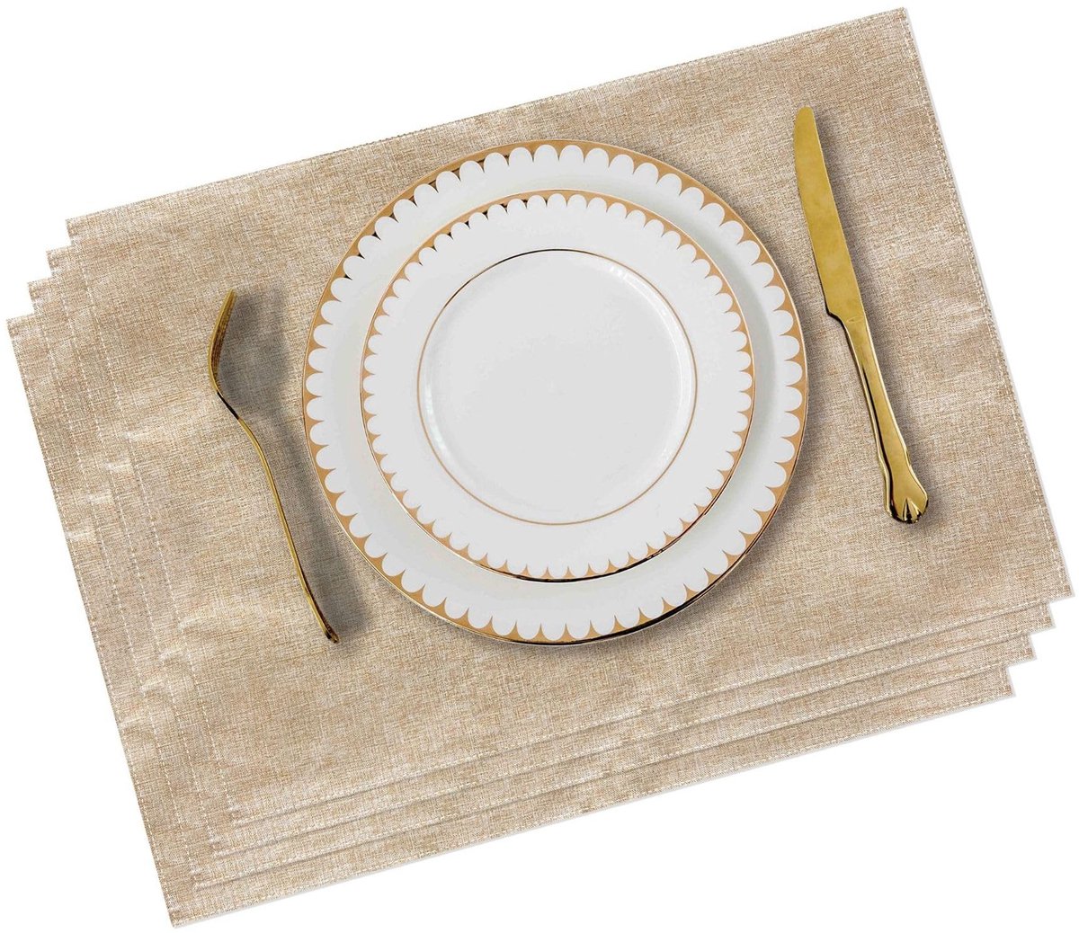 Dailygoods - Set van 4 Afwasbare Hittebestendige Placemat