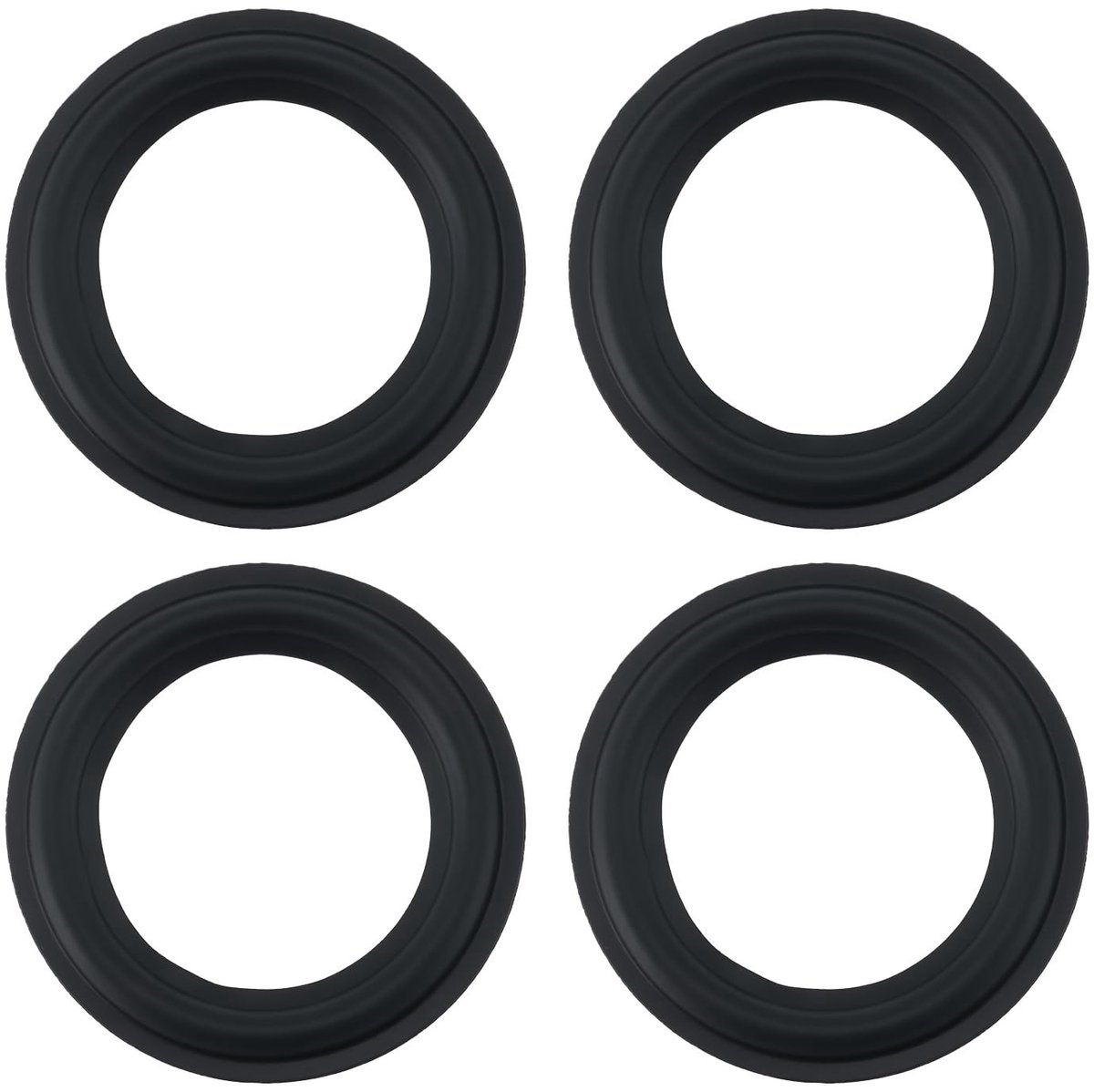 Dailygoods - Set van 4 Rubber Randringen voor 3 Inch Luidsprekers