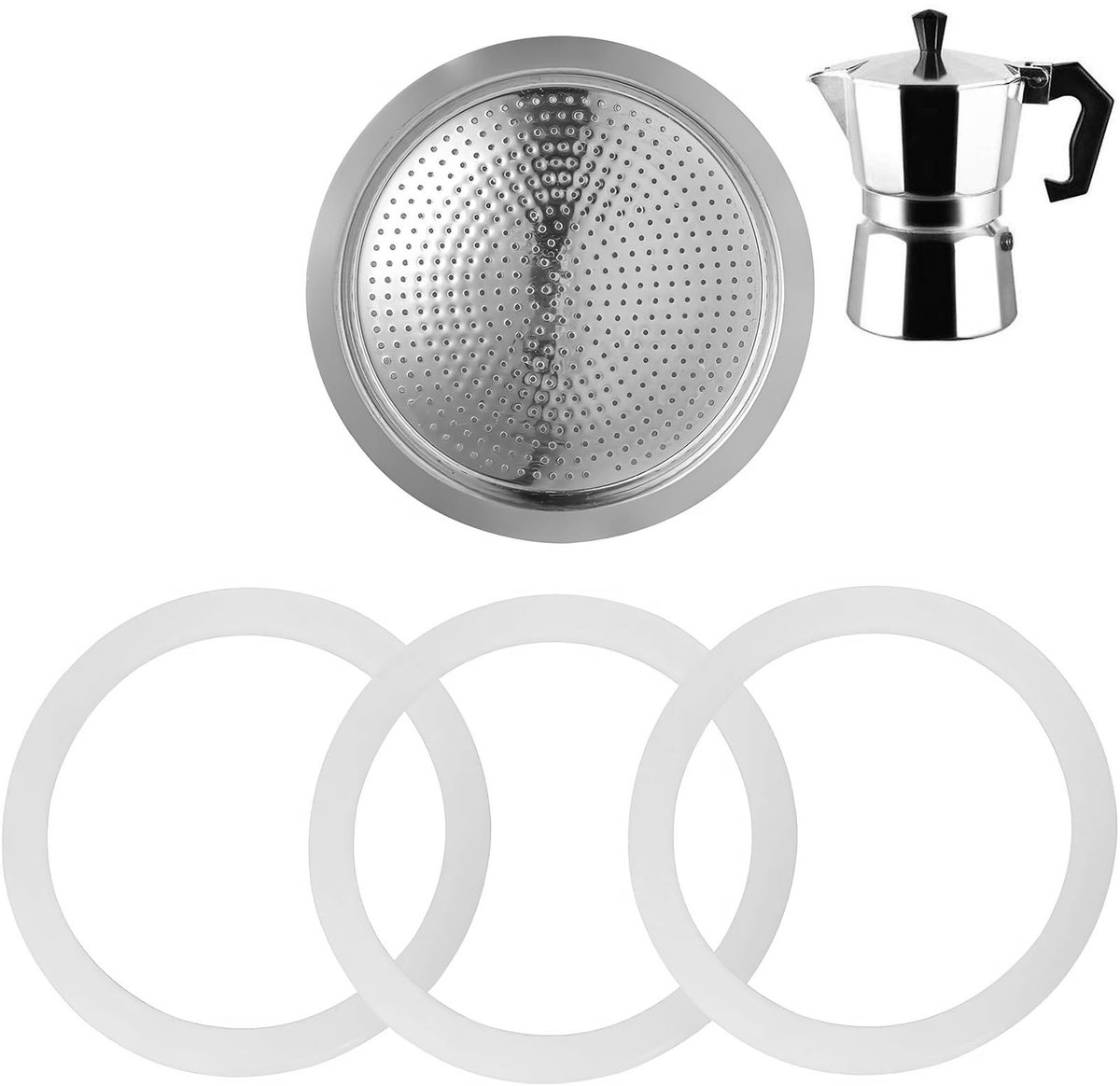 Dailygoods - Filter en Rubber Afdichtingen voor Koffiezetapparaat