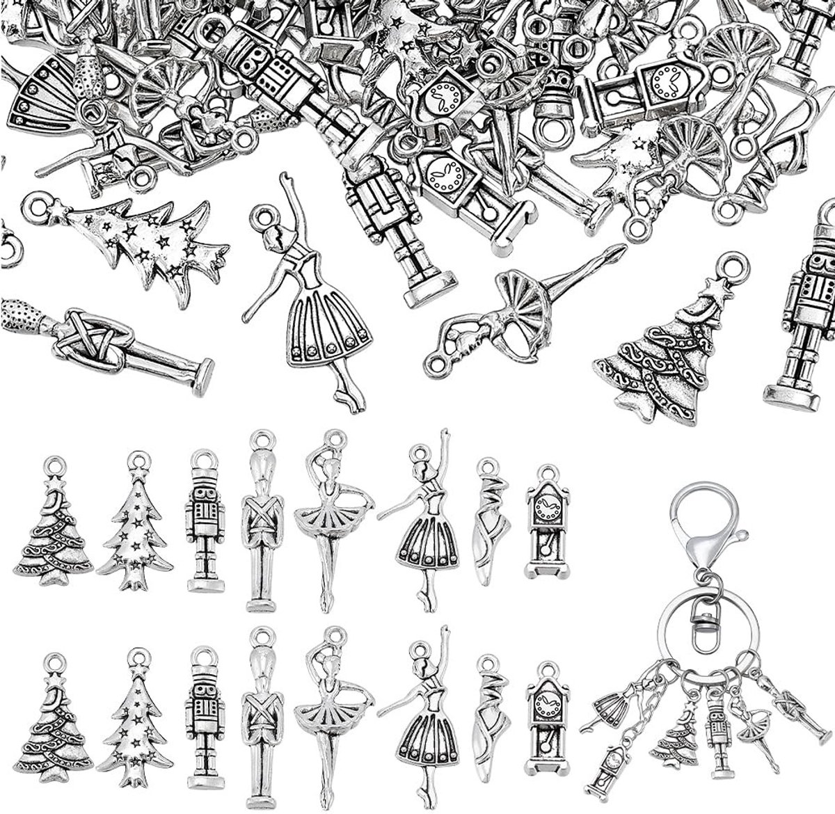 Dailygoods - Set van 96 Notenkraker Ballet Charms voor Sieraden