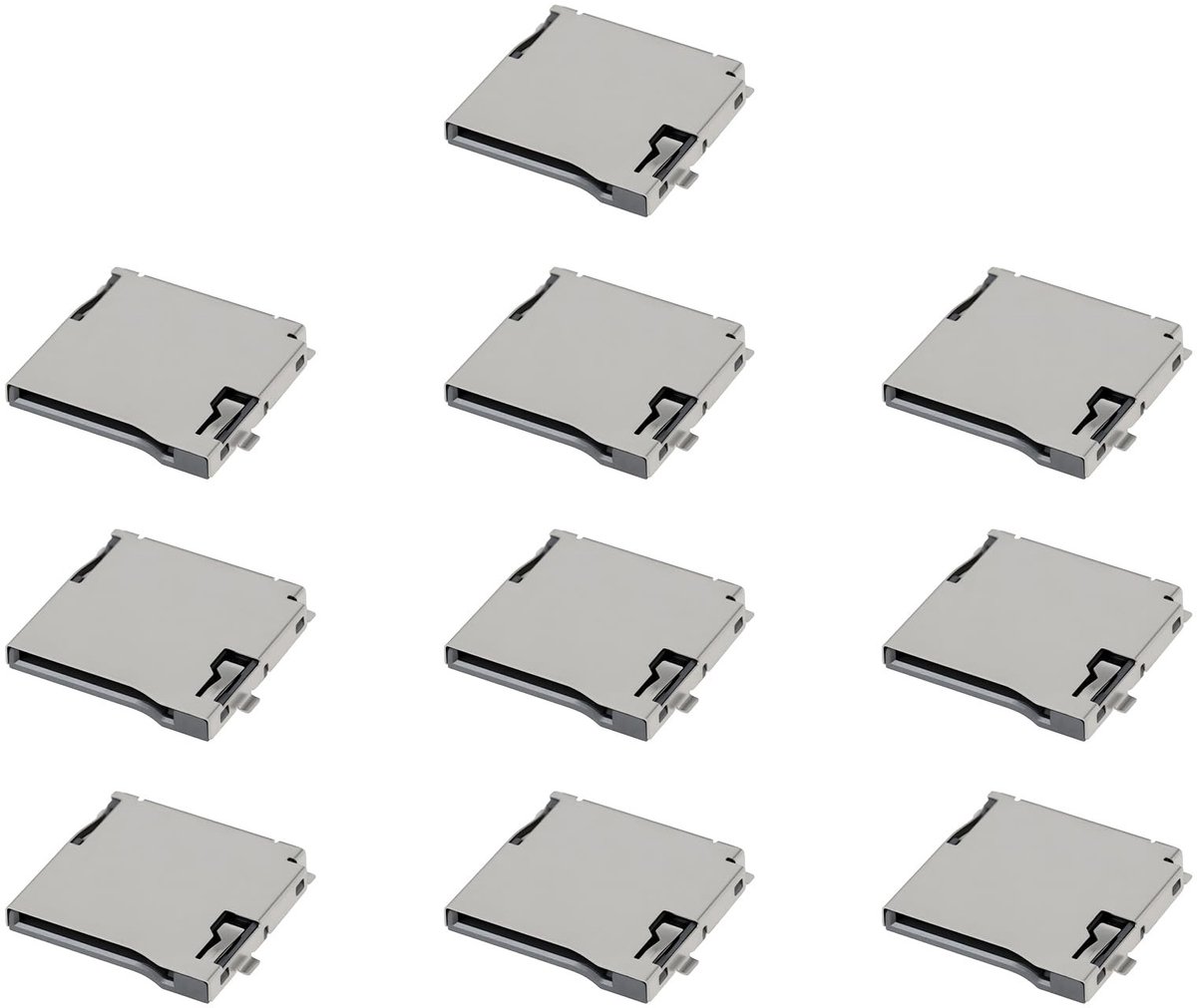 Dailygoods - 10 Stuks Micro SD Kaart Slot Connectors voor Ontwikkelingsborden